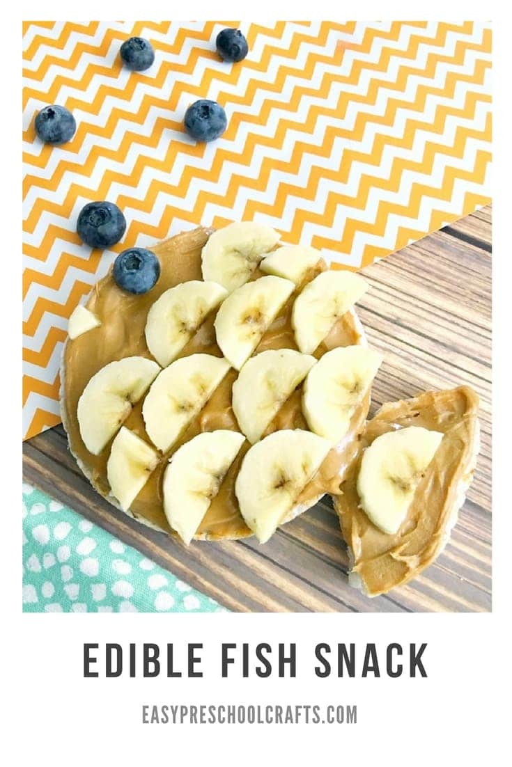 Edible Fish Craft - Make this easy snack for toddlers and preschool kids. Learn how to make fun (and healthy) rice cake snacks together!