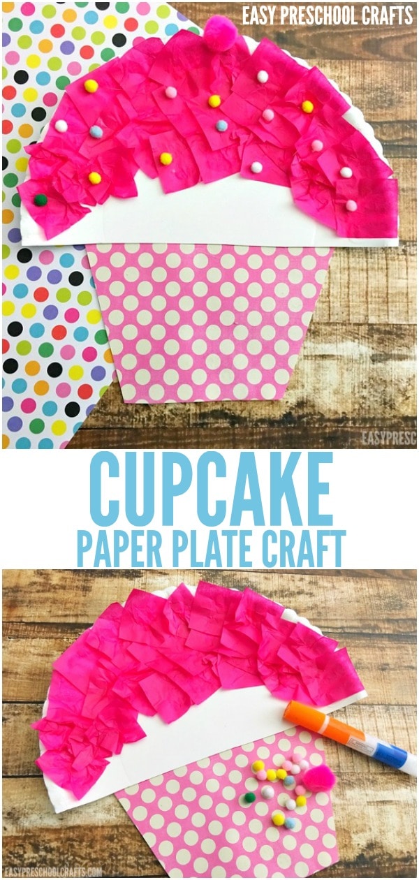 Preschool Cupcake Craft for kids is so easy to make! It's great for toddlers through elementary kids. Make it for a DIY birthday or after you read If You Give a Cat a Cupcake. See how easy it is to make!